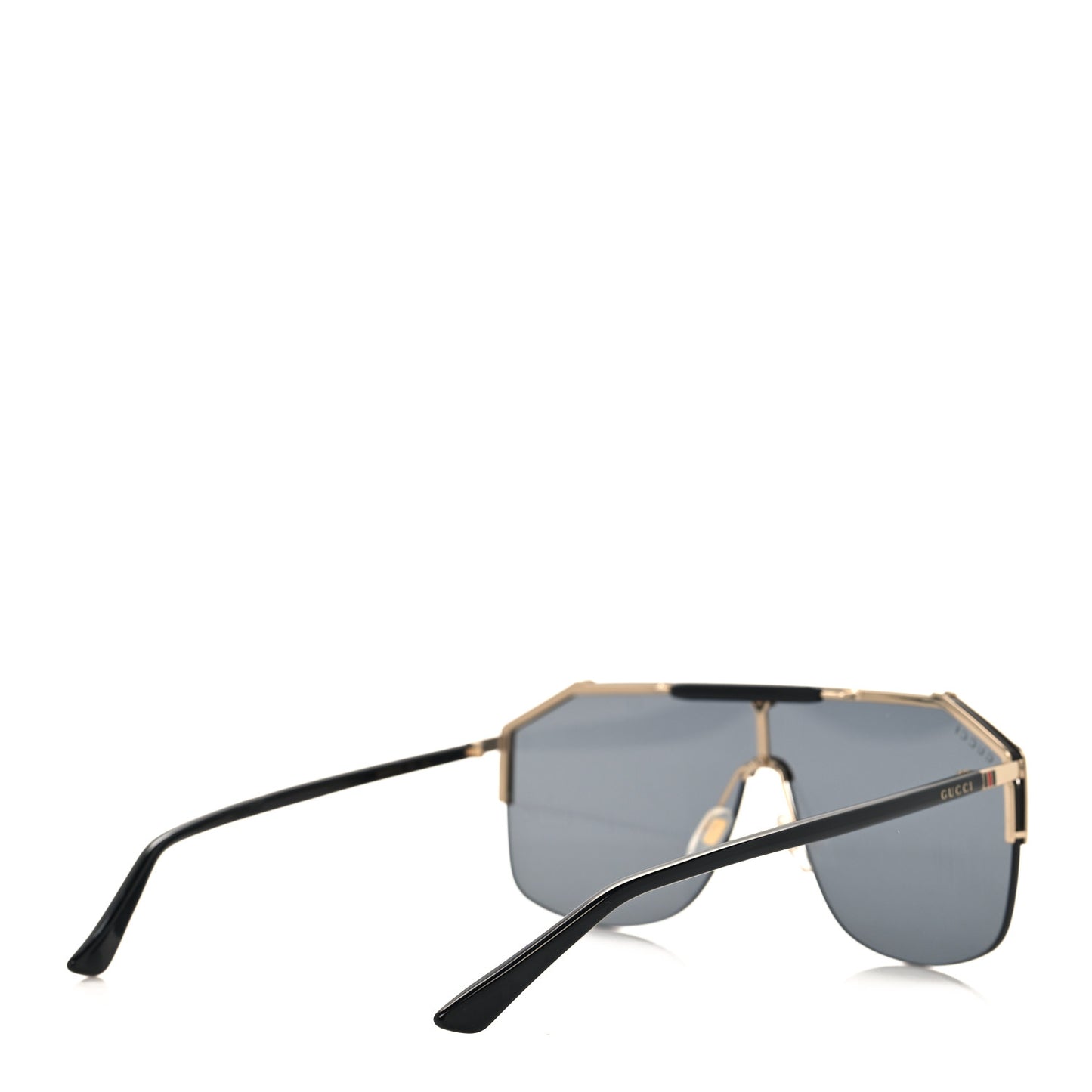 Metal Rimless Square Sunglasses GG0291S Black Gold