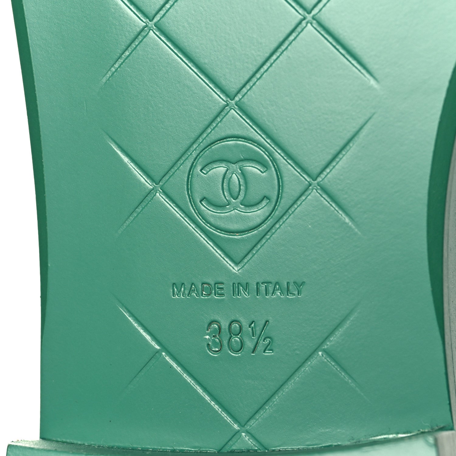 Chanel Lambskin Quilted CC Turnlock Loafers 38.5 Green 8 of 8