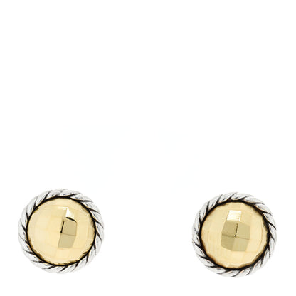 David Yurman Sterling Silver 18K Yellow Gold Petite Chatelaine Earrings 1 of 4