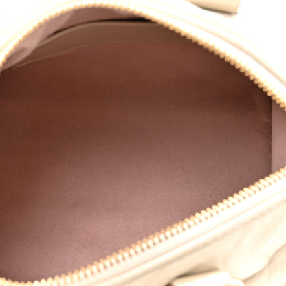 Louis Vuitton Lambskin Embossed Monogram Fall in Love Speedy 22 Bandouliere Ivory 5 of 13