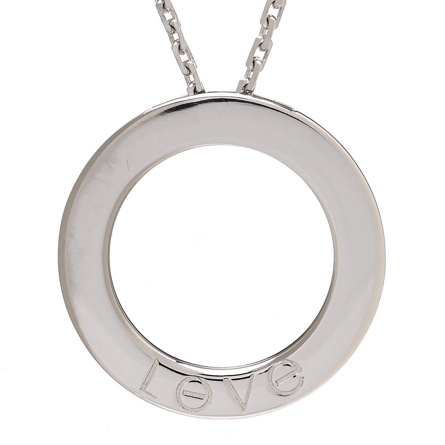 Cartier 18K White Gold LOVE Pendant Necklace 4 of 6