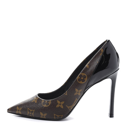 Louis Vuitton Monogram Cherie Pumps 37 Black 1 of 9