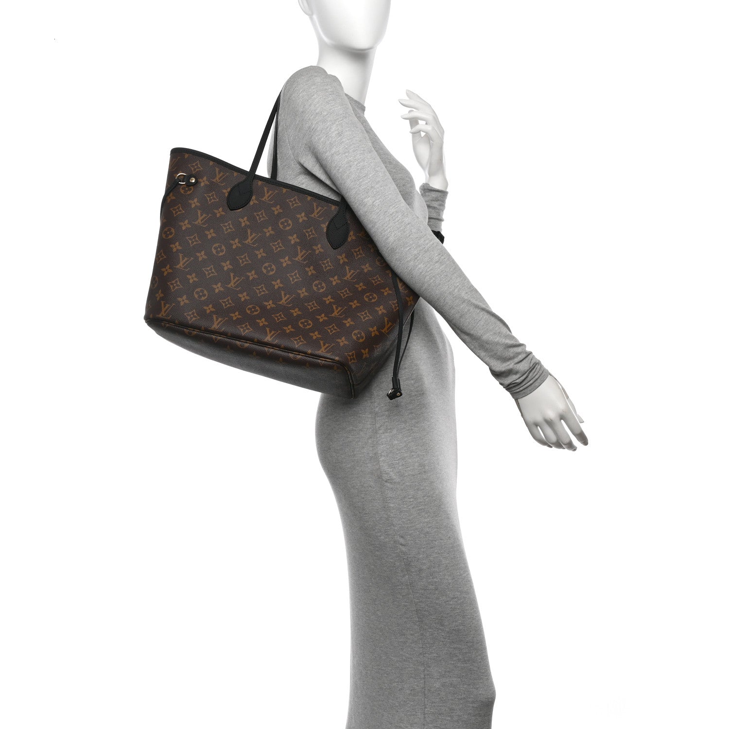 Louis Vuitton Monogram Calfskin Neo Neverfull Inside Out MM  Black 2 of 12