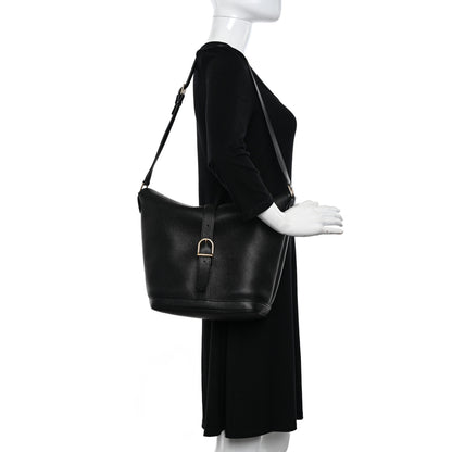 Celine Soft Grained Calfskin Medium Bucket Bag Black 2 of 12