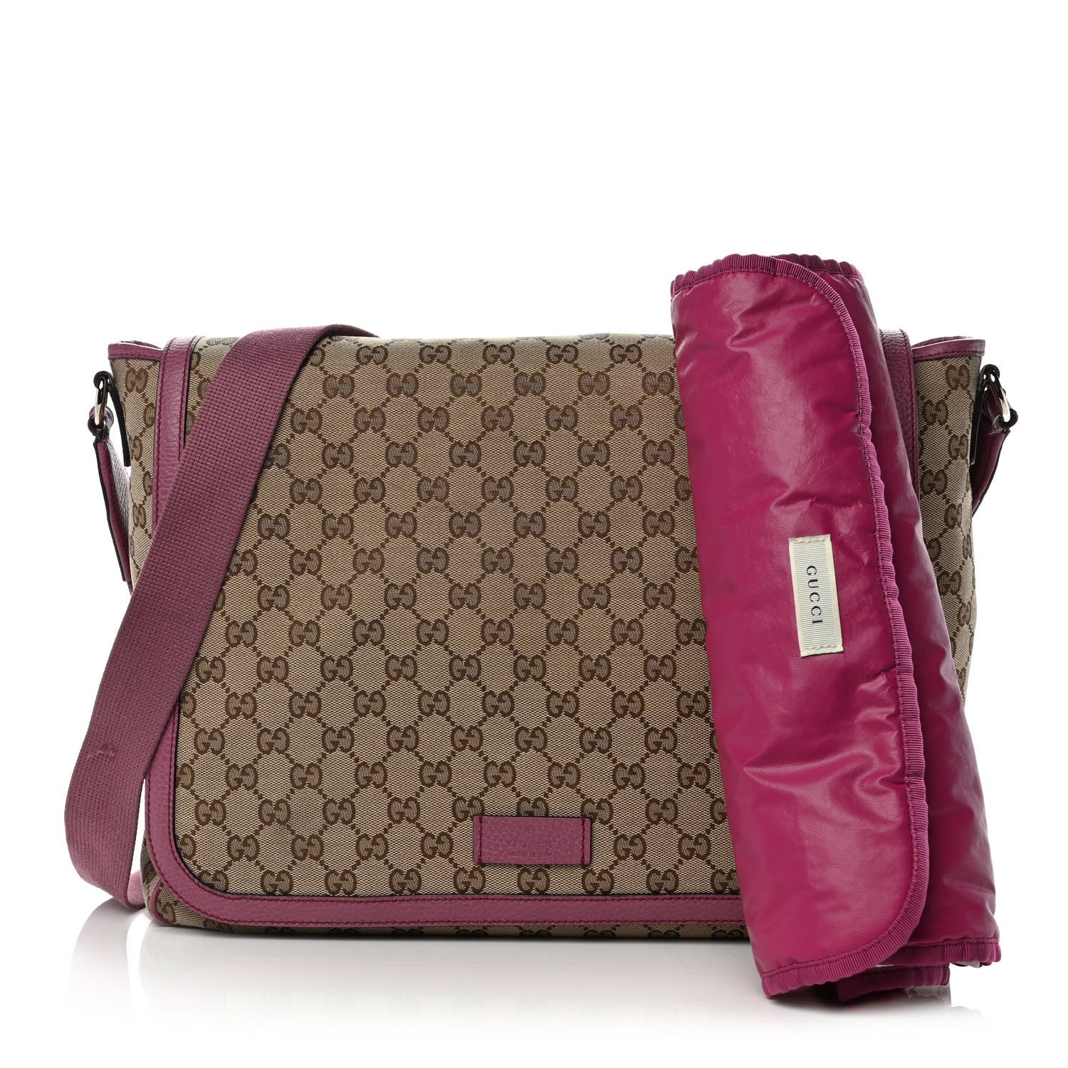 Gucci Monogram Convertible Diaper Bag Beige Peonia Flower 3 of 13