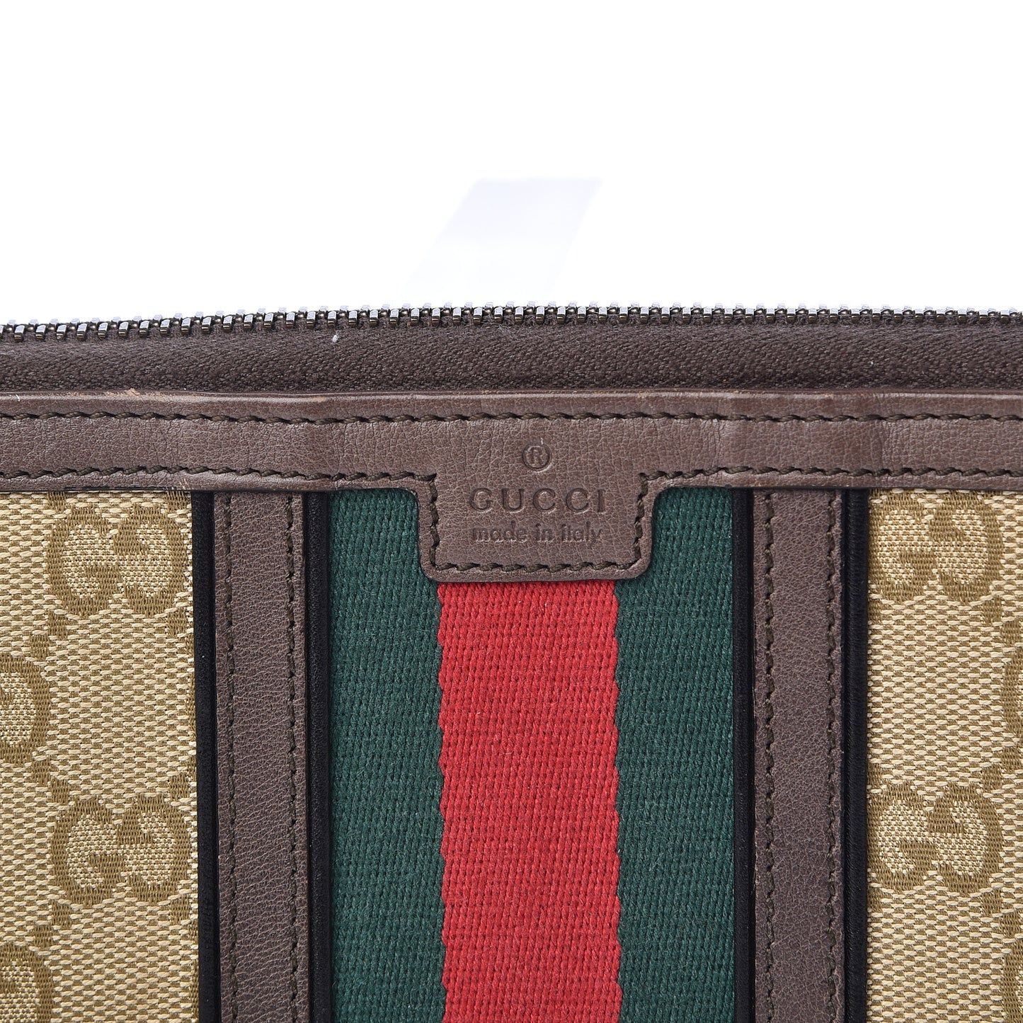 Monogram Web Rania Zip Around Wallet Brown