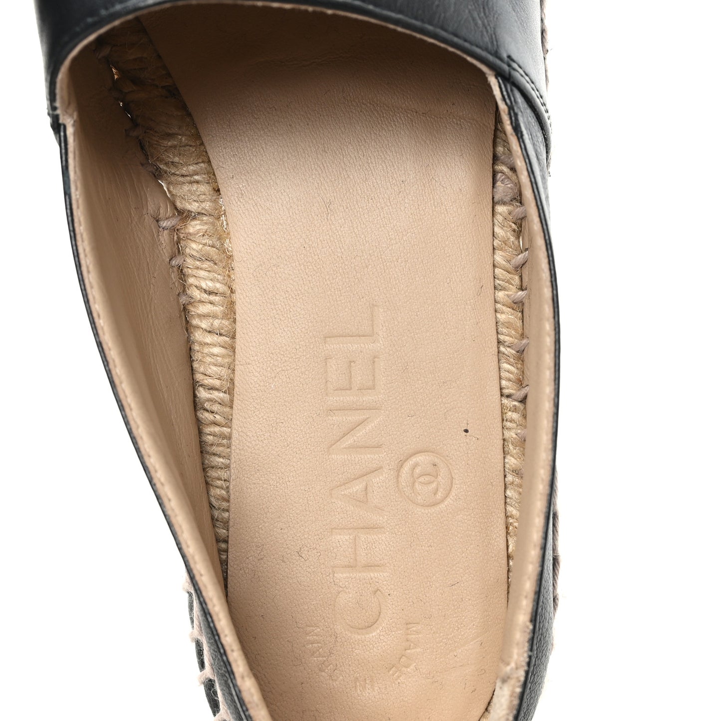 Lambskin CC Espadrilles 36 Black
