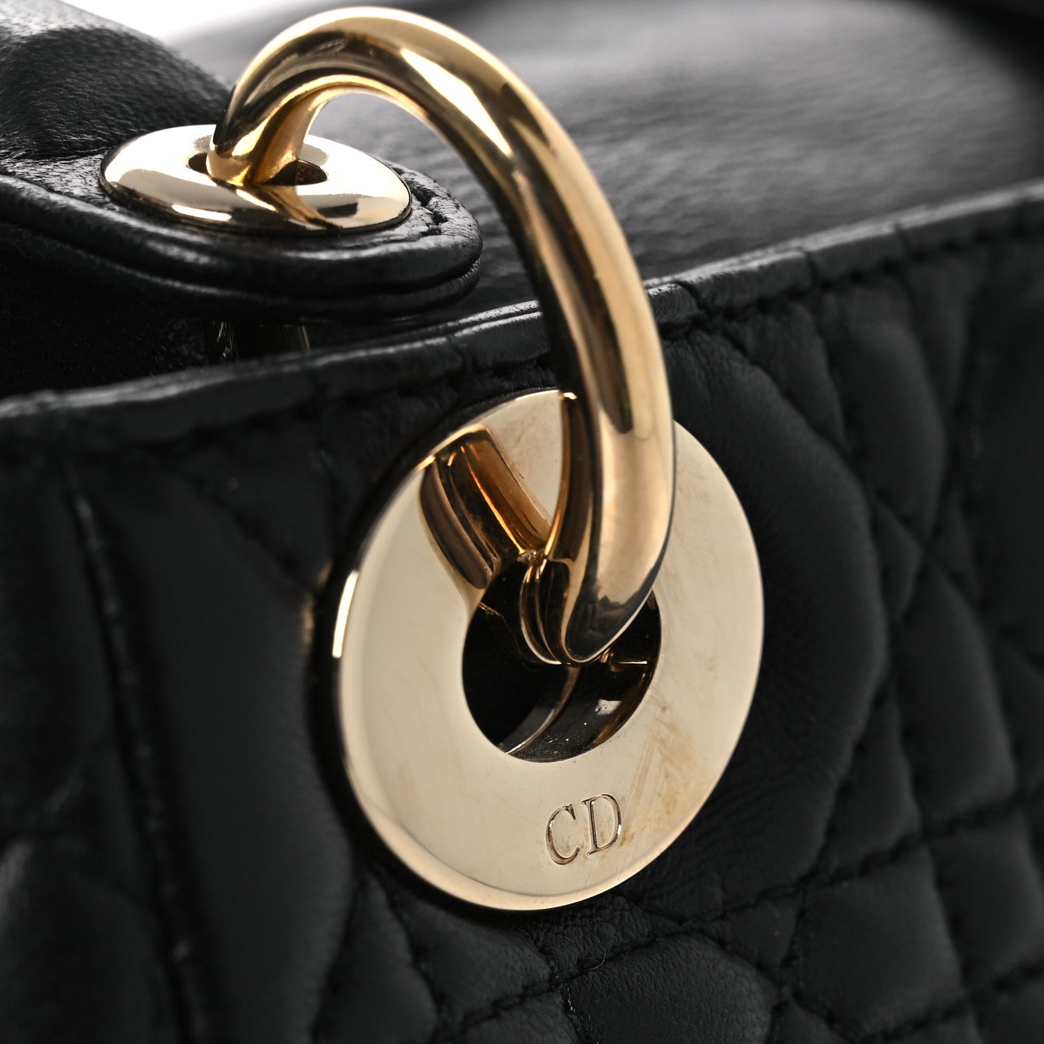 Christian Dior Lambskin Cannage Mini Lady Dior Black 1836575