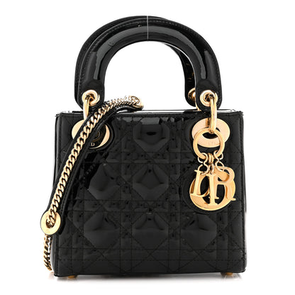 Christian Dior Patent Cannage Mini Lady Dior Black 1 of 13