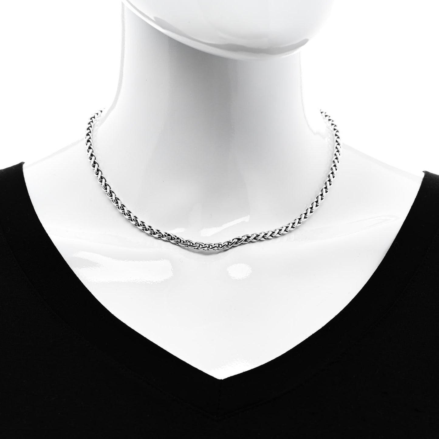 Sterling Silver 4mm Wheat Chain Necklace