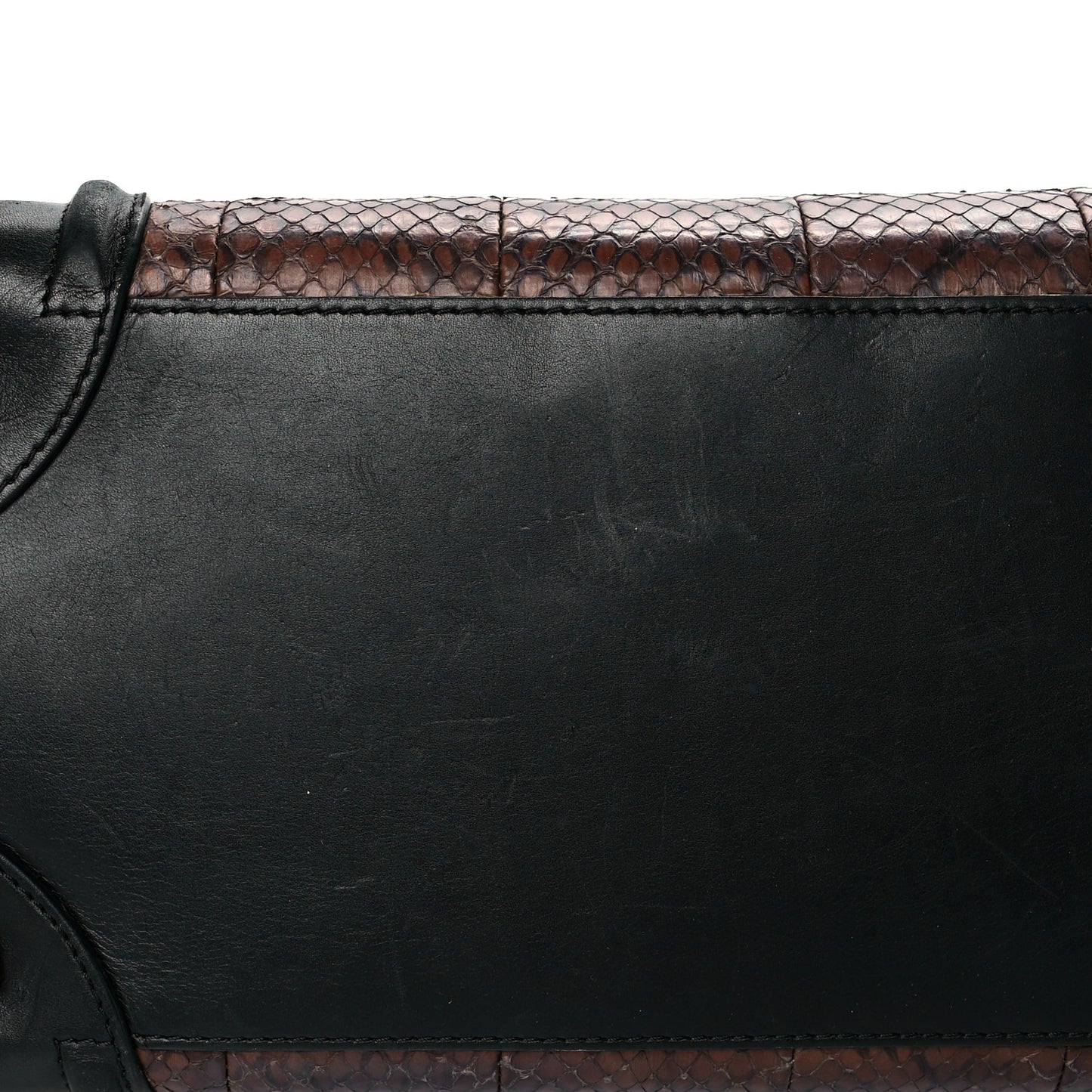 Python Smooth Calfskin Mini Luggage Brown