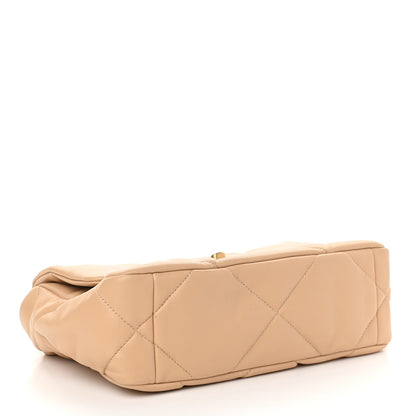 Chanel Lambskin Quilted Medium Chanel 19 Flap Beige 4 of 9