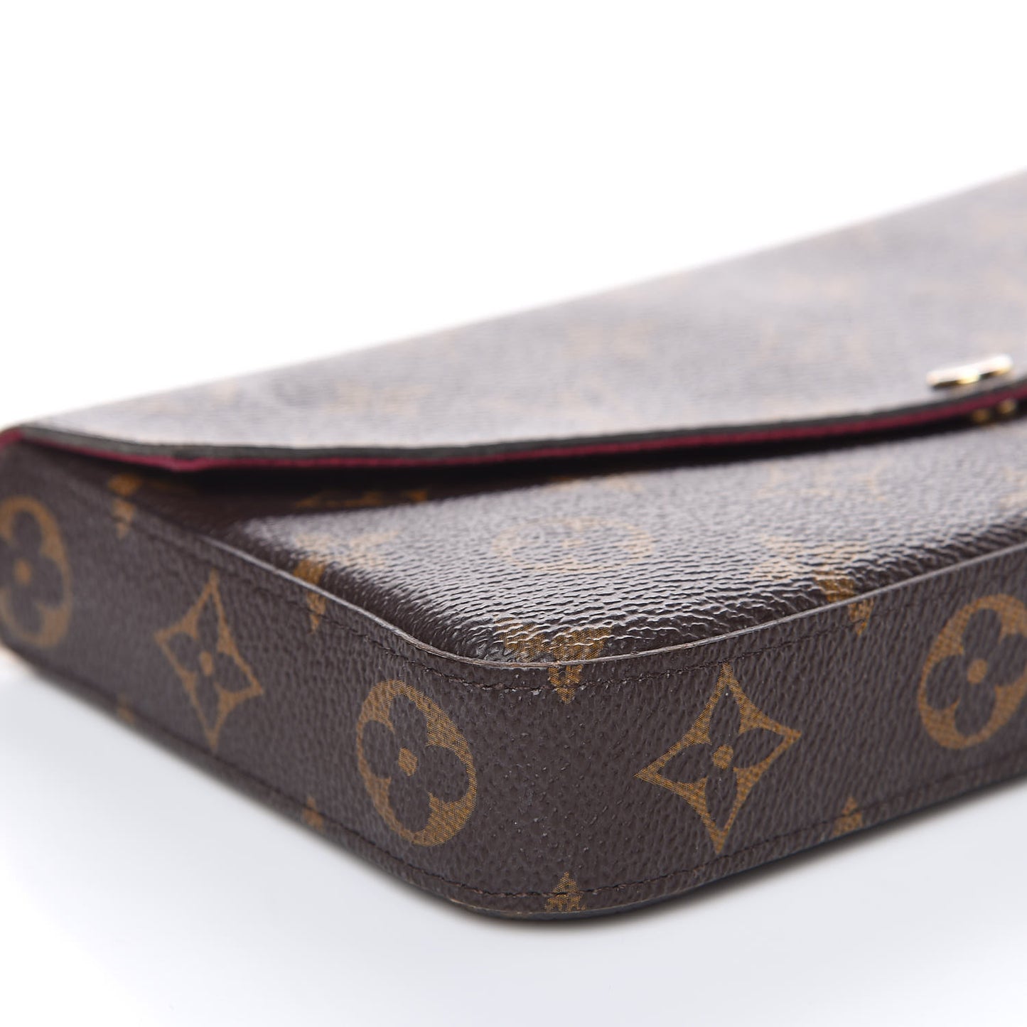 Monogram Pochette Felicie Chain Wallet Fuchsia