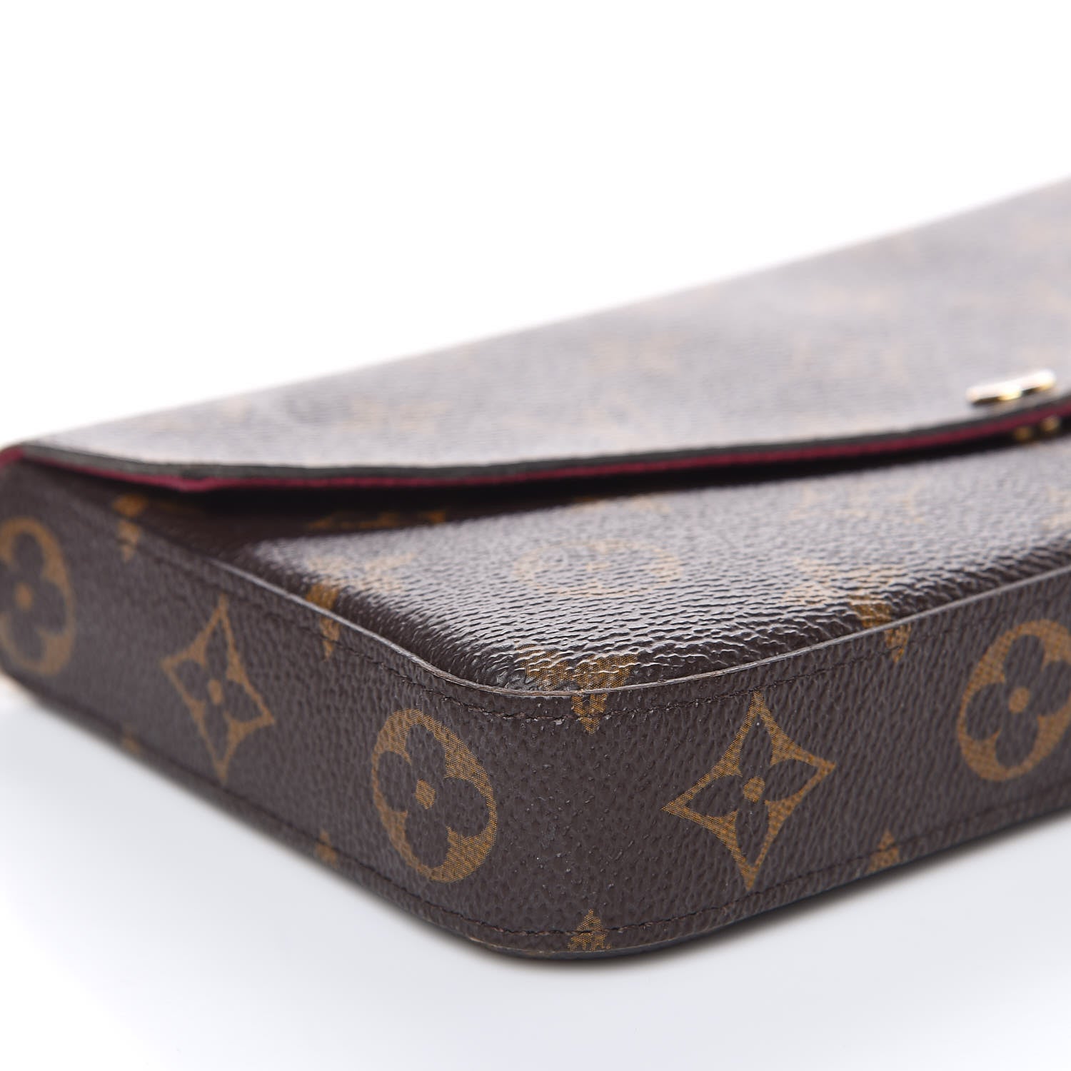 Louis Vuitton Monogram Pochette Felicie Chain Wallet Fuchsia 8 of 18