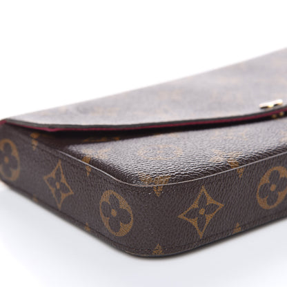 Louis Vuitton Monogram Pochette Felicie Chain Wallet Fuchsia 8 of 18