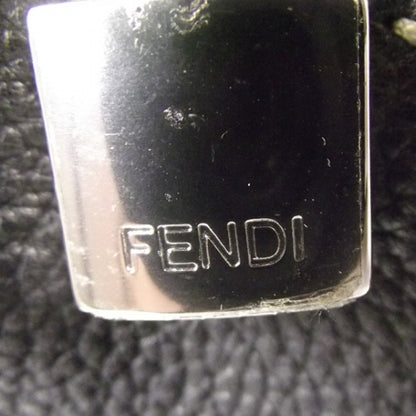 Fendi Calfskin Romano Selleria Boston Travel Bag Black 7 of 14
