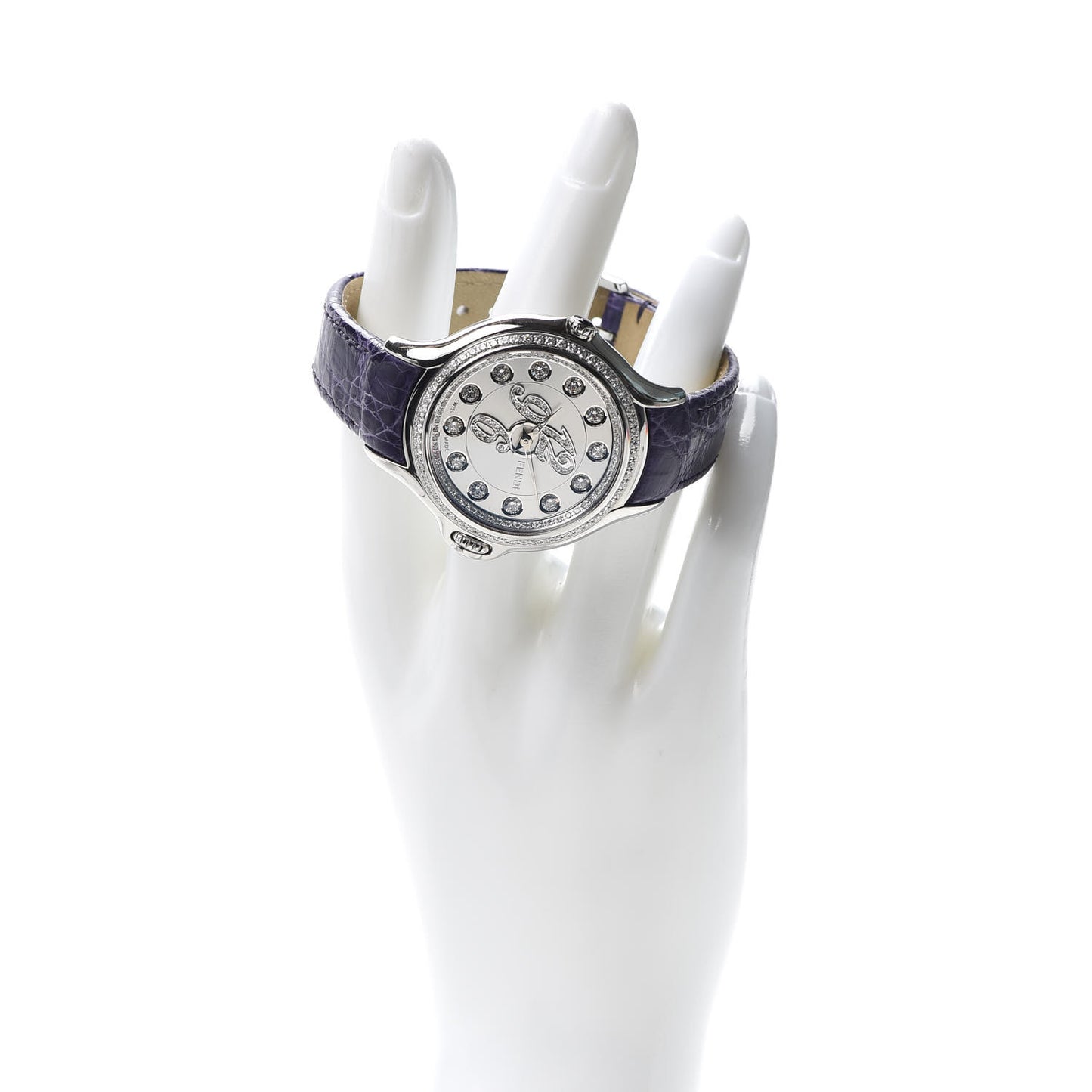 Stainless Steel Alligator Diamond Bezel Topaz 38mm Crazy Carats Rotating Gem Quartz Watch