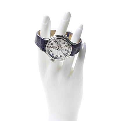 Fendi Stainless Steel Alligator Diamond Bezel Topaz 38mm Crazy Carats Rotating Gem Quartz Watch 3 of 8