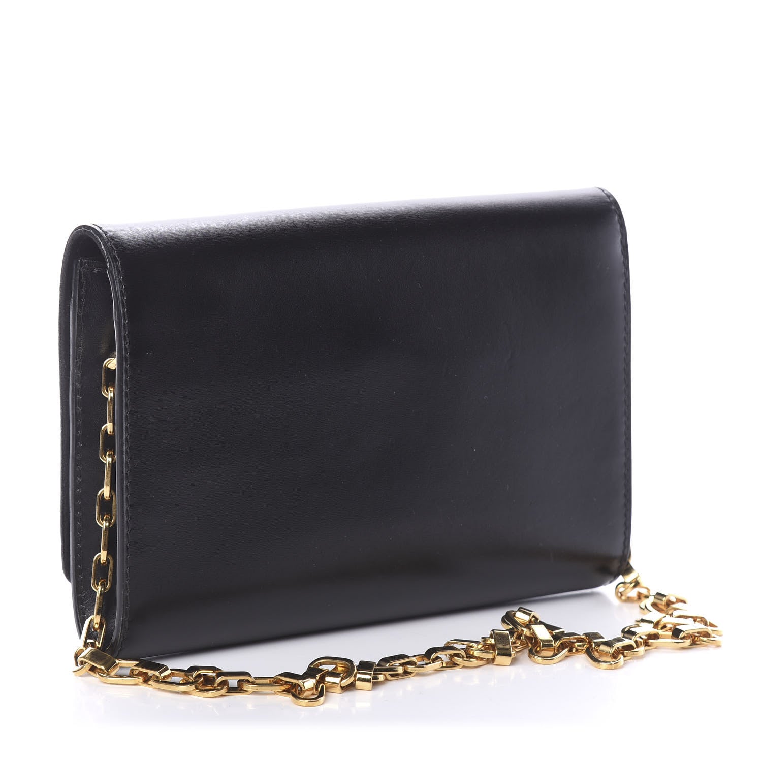 Louis Vuitton Calfskin Chain Louise MM Black 2 of 7