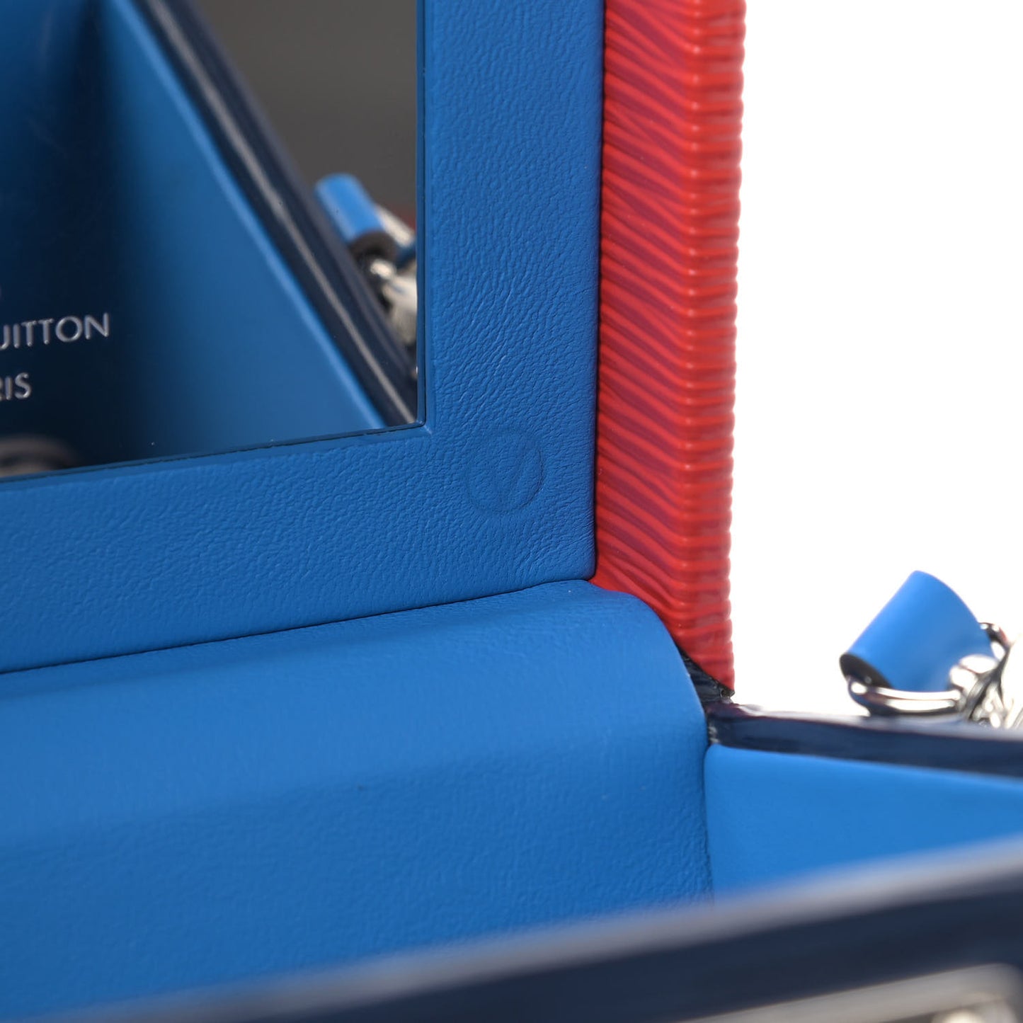 Epi Bleecker Box Indigo Coquelicot