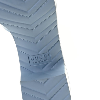 Gucci Rubber Gucci Logo Womens Platform 20/60mm Slide Sandals 38 Porcelain Light Blue 8 of 11
