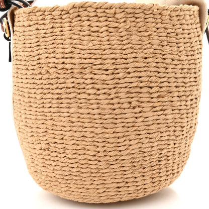 Chloe Raffia Calfskin Small Woody Basket Bag Brown 7 of 9