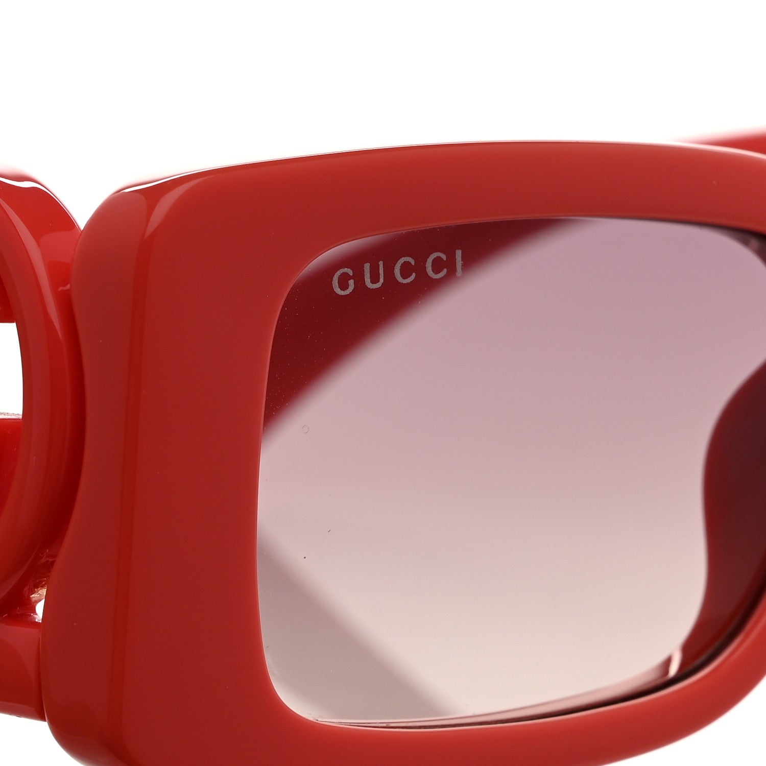 Gucci Acetate Chaise Rectangler Frame Sunglasses GG1325S Salmon Pink 7 of 7