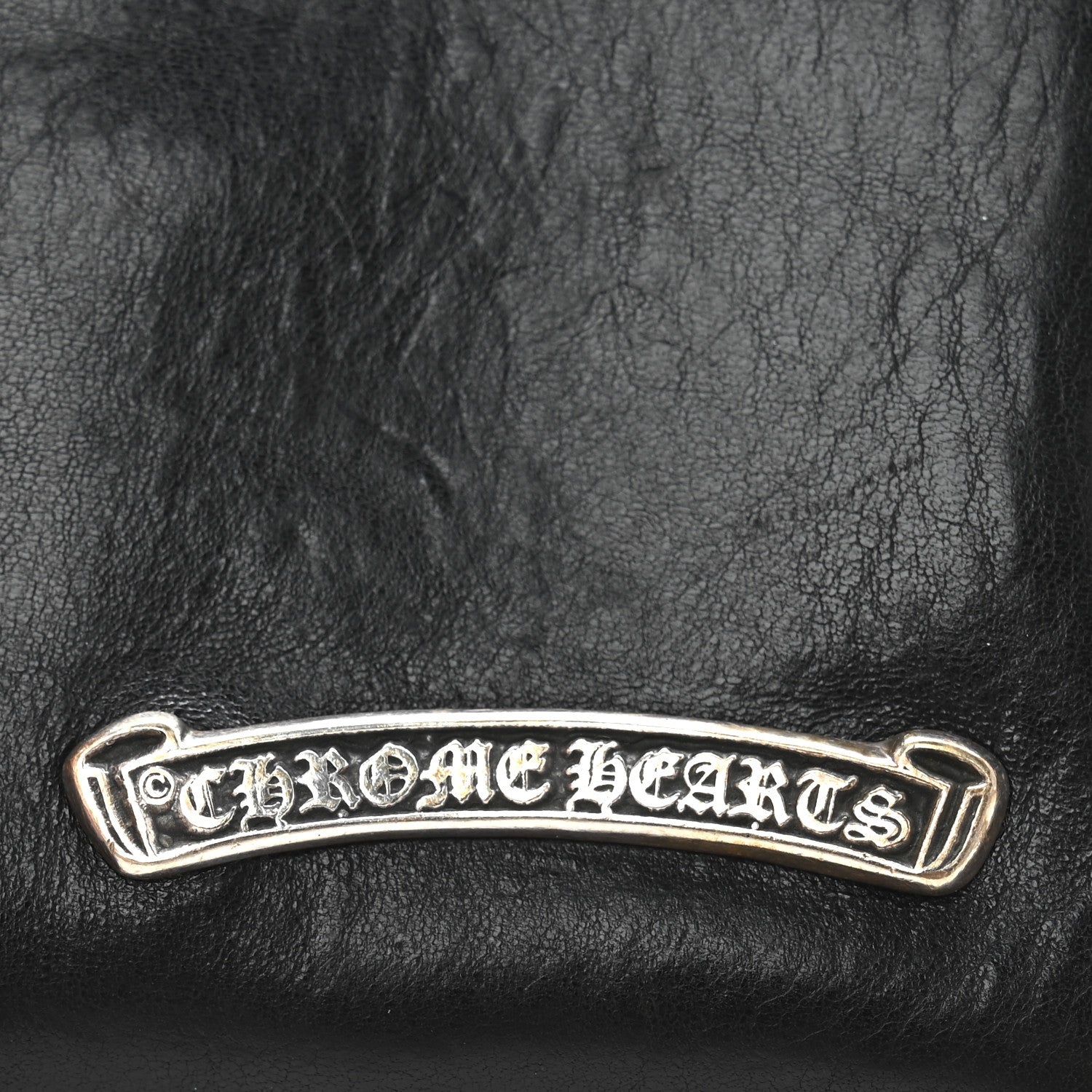 Chrome Hearts Lambskin Cross Patch Zip Card Holder Wallet Black 6 of 8