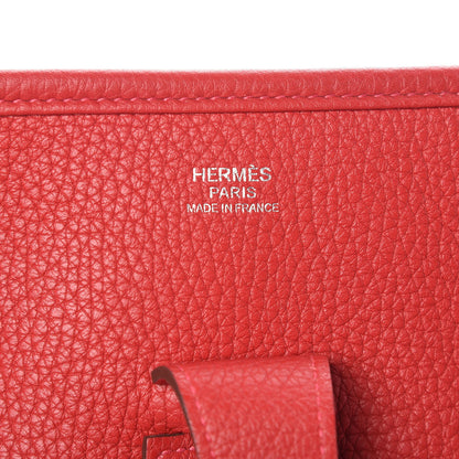 Hermes Taurillon Clemence Evelyne III GM Rouge Casaque 6 of 10