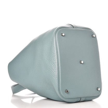 Hermes Taurillon Clemence Picotin 26 GM Ciel 4 of 6
