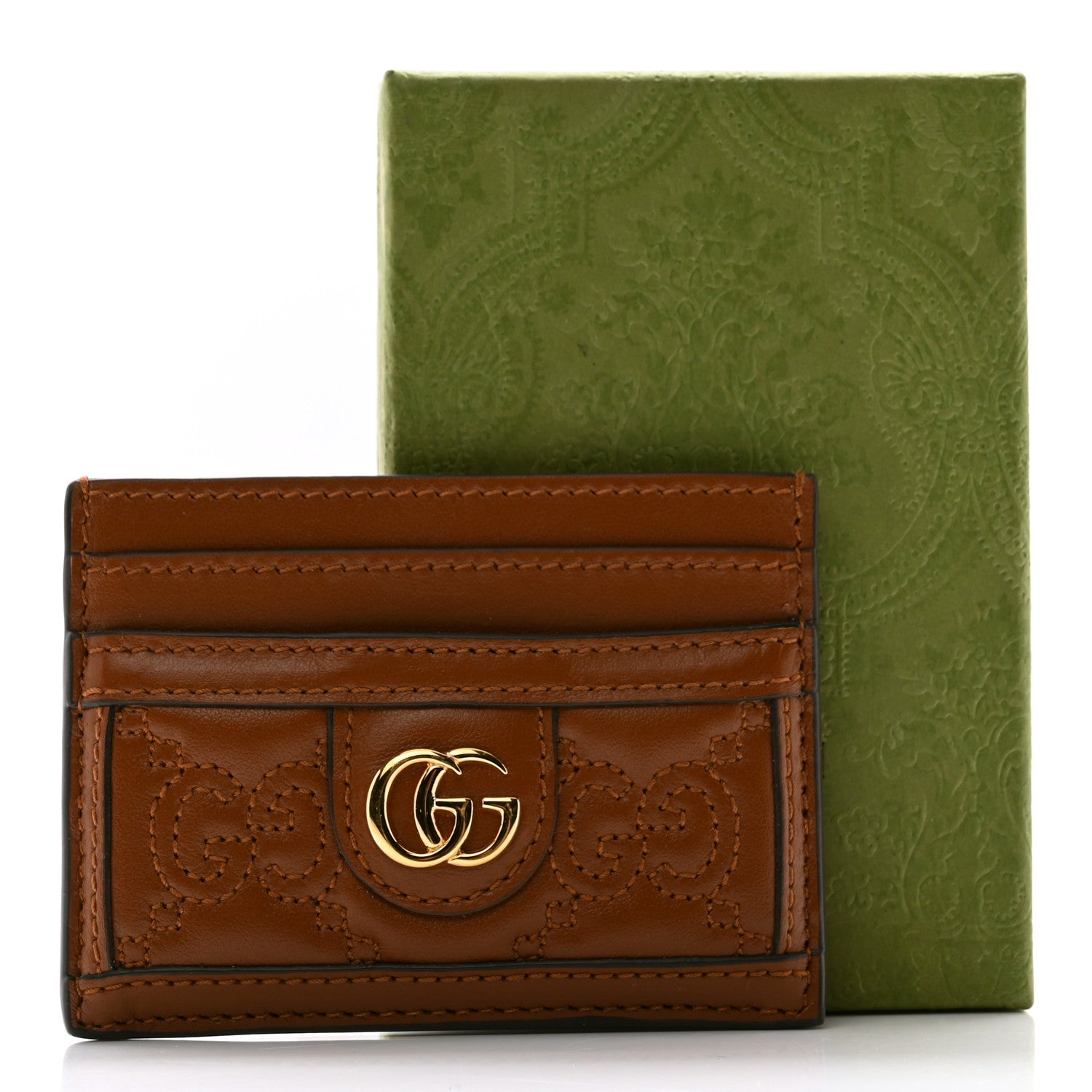 Gucci Calfskin GG Matelasse Card Holder Cuir 7 of 7