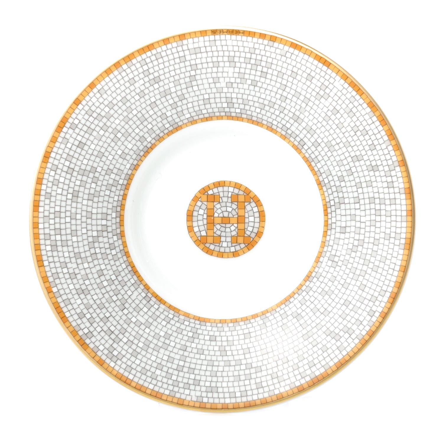 Hermes Porcelain Mosaique au 24 Coffee Cup and Saucer Set of 2 6 of 7