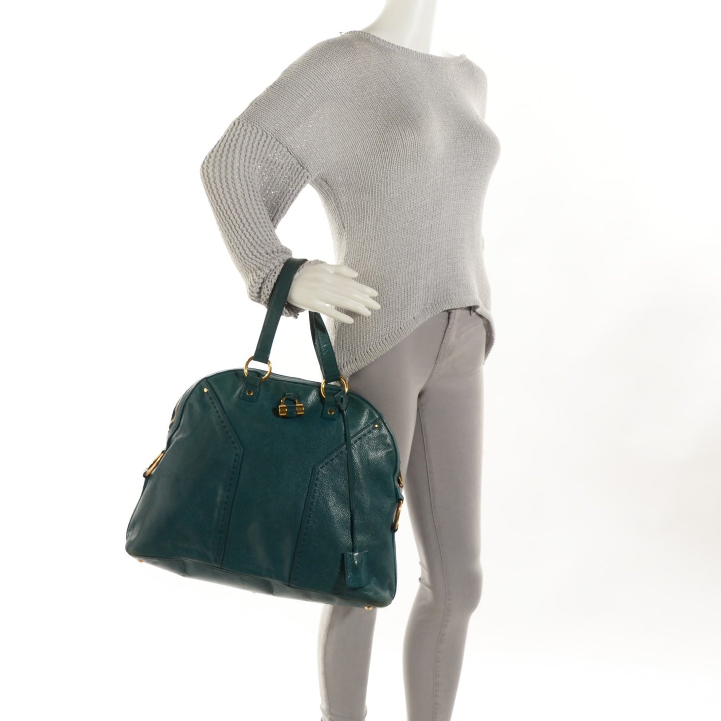 Calfskin Oversized Muse Cerulean