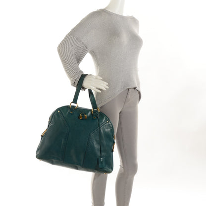 Saint Laurent Calfskin Oversized Muse Cerulean 3 of 10