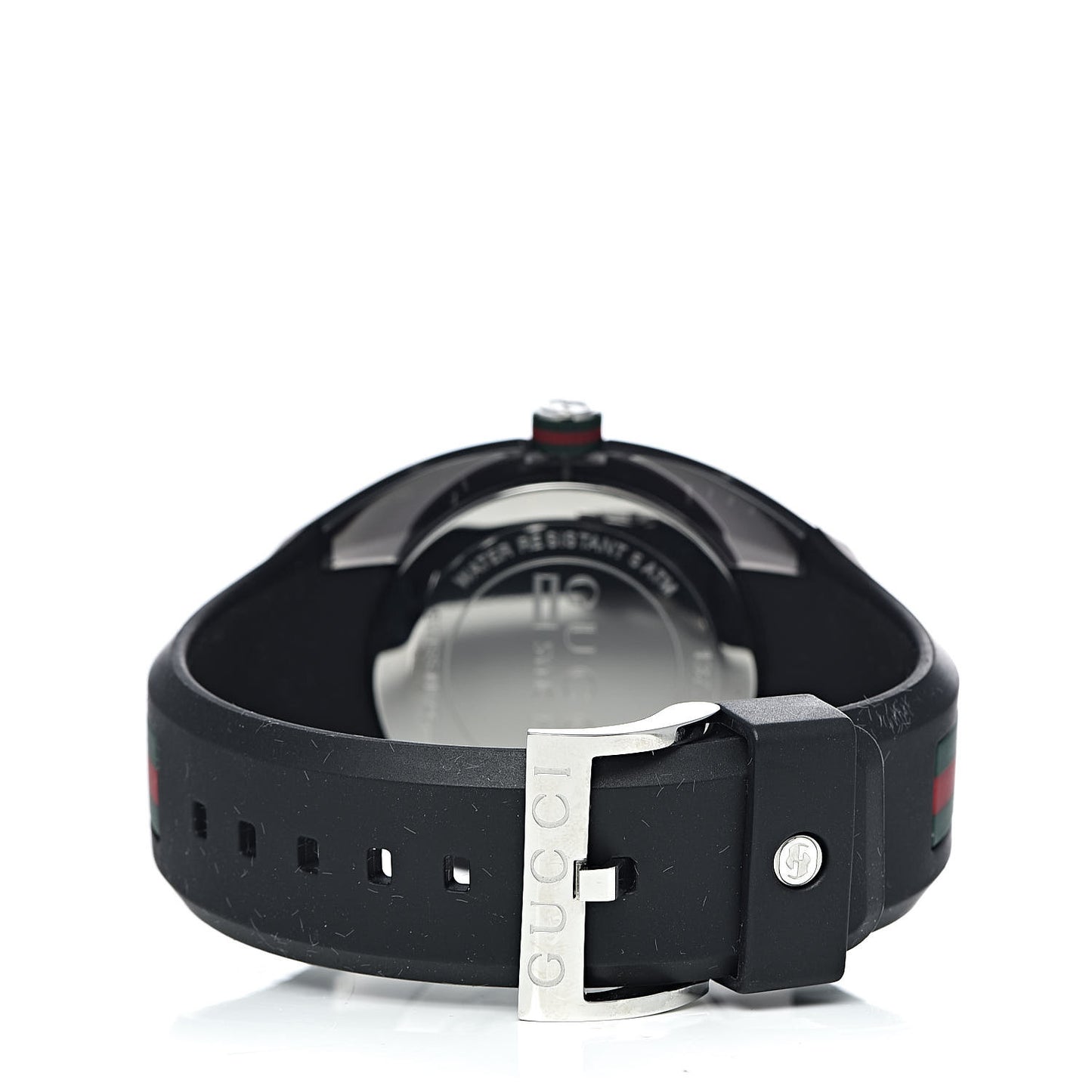 Stainless Steel Rubber 46mm Sync Web Quartz Watch Black