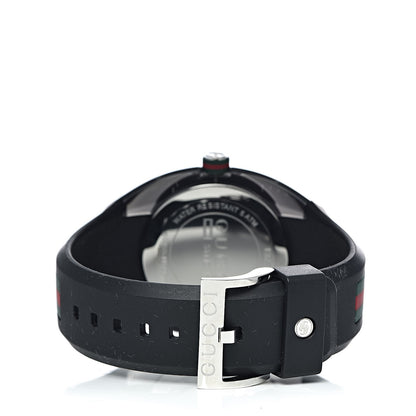Gucci Stainless Steel Rubber 46mm Sync Web Quartz Watch Black 4 of 6