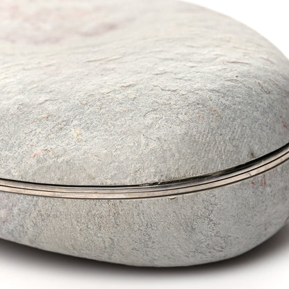 Bottega Veneta Pebble Rock Mini Chain Clutch Grey 9 of 9