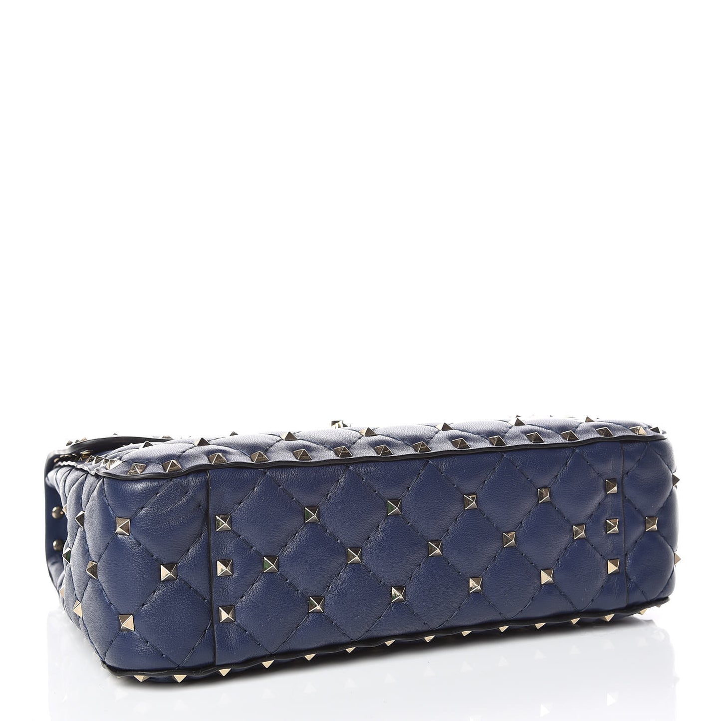 Nappa VLTN Print Medium Rockstud Spike Shoulder Bag Pure Blue White