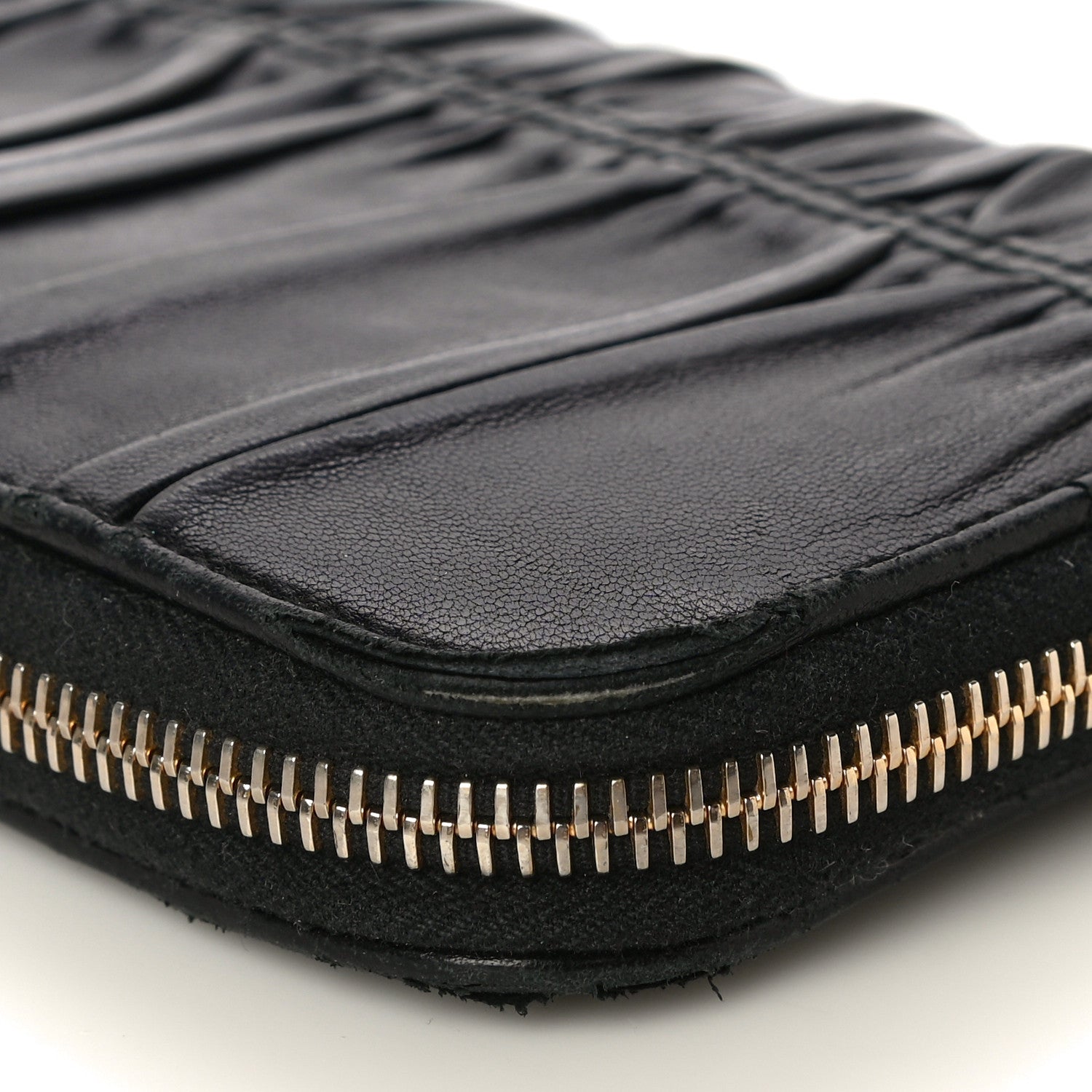 Prada Nappa Gaufre Zip Around Wallet Black 11 of 23