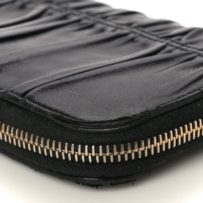 Prada Nappa Gaufre Zip Around Wallet Black 11 of 23