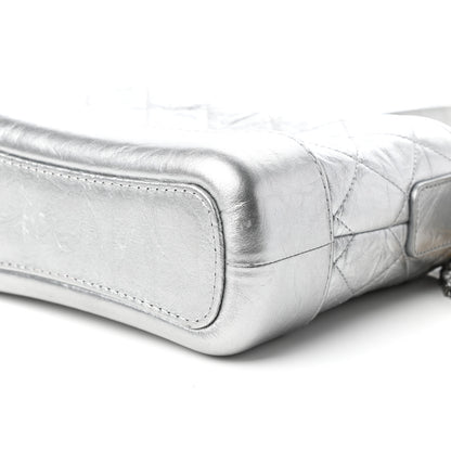 Chanel Metallic Aged Calfskin Quilted Small Gabrielle Hobo Silver 9 of 9
