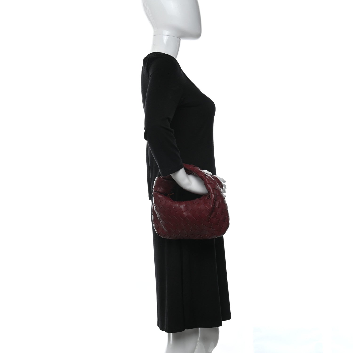 Bottega Veneta Nappa Intrecciato Mini Jodie Burgundy 2 of 10