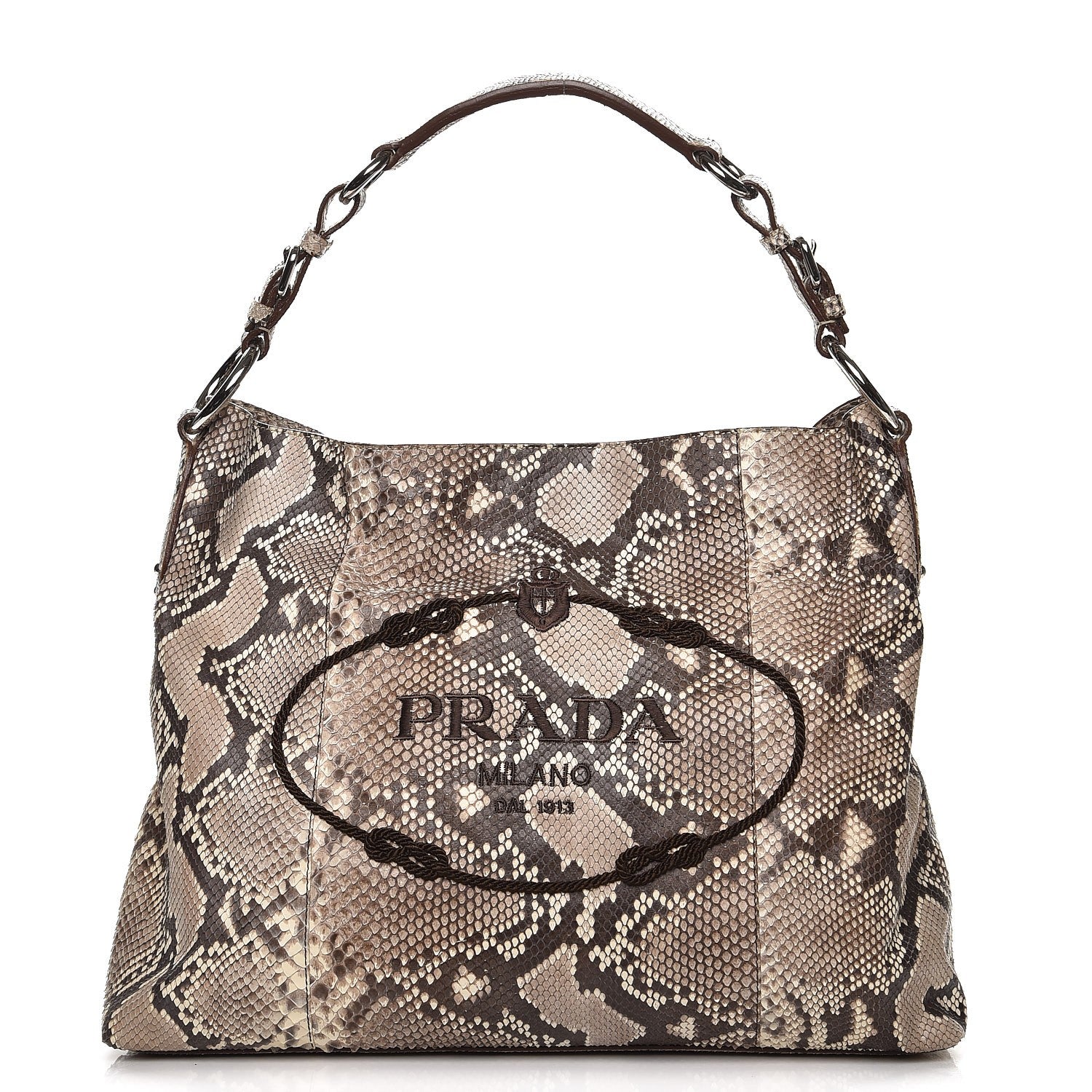 Prada Python Logo Hobo Roccia 1 of 7