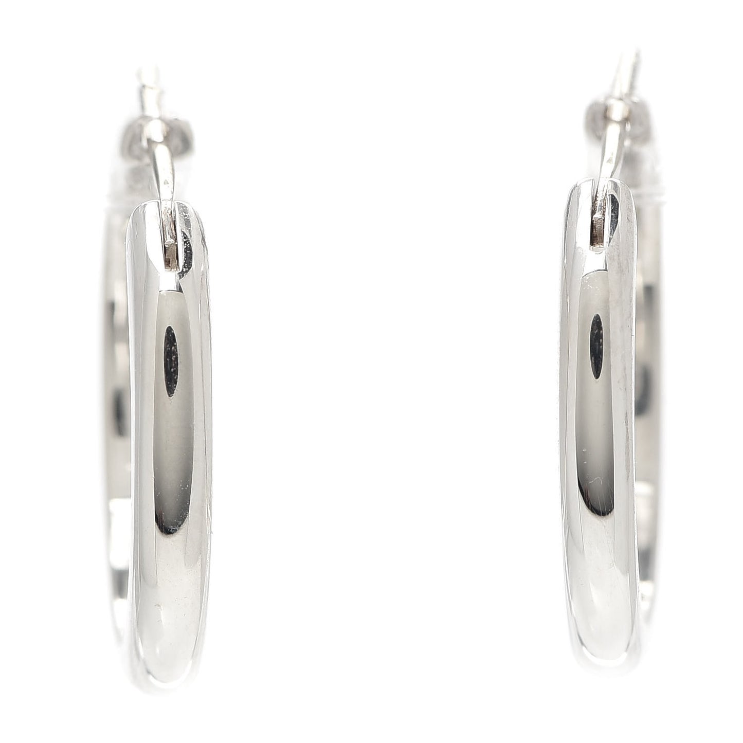 Sterling Silver Cushion Hoop Earrings