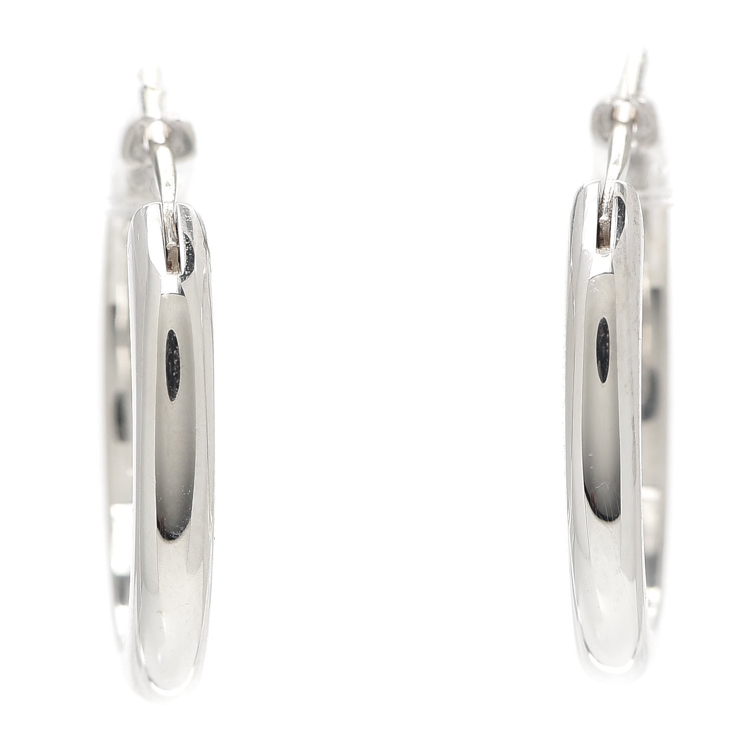 Tiffany Sterling Silver Cushion Hoop Earrings 1 of 5