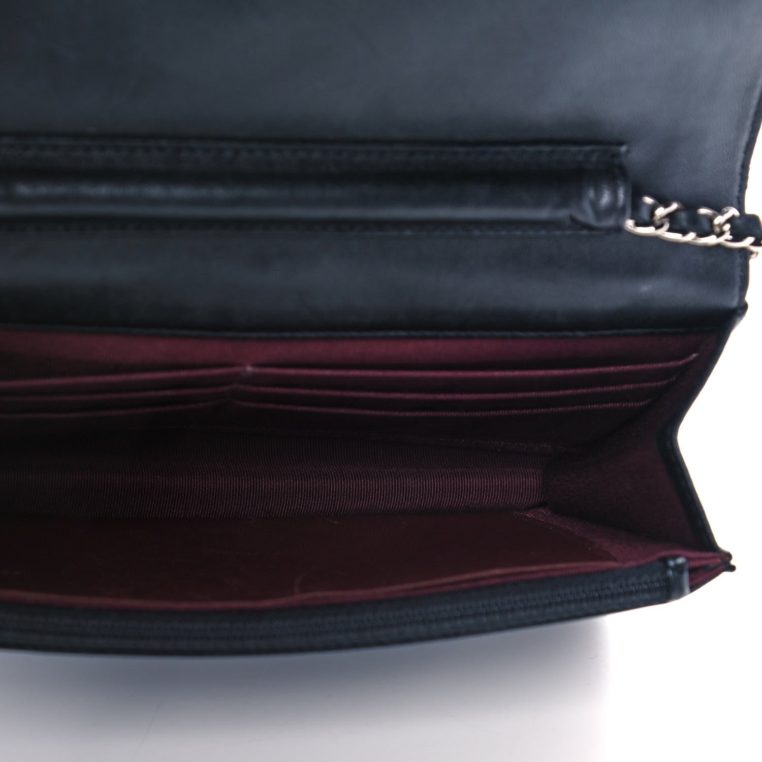 Chanel Lambskin Quilted Wallet On Chain WOC Black 6 of 14