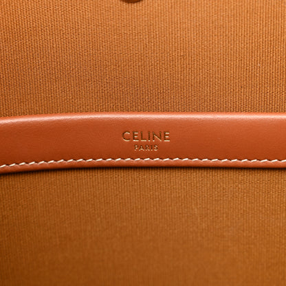 Celine Triomphe Canvas Calfskin Mini Horizontal Cabas White 6 of 10