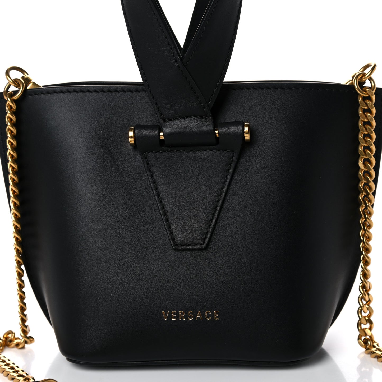 Vitello Mini Virtus Bucket Bag Black