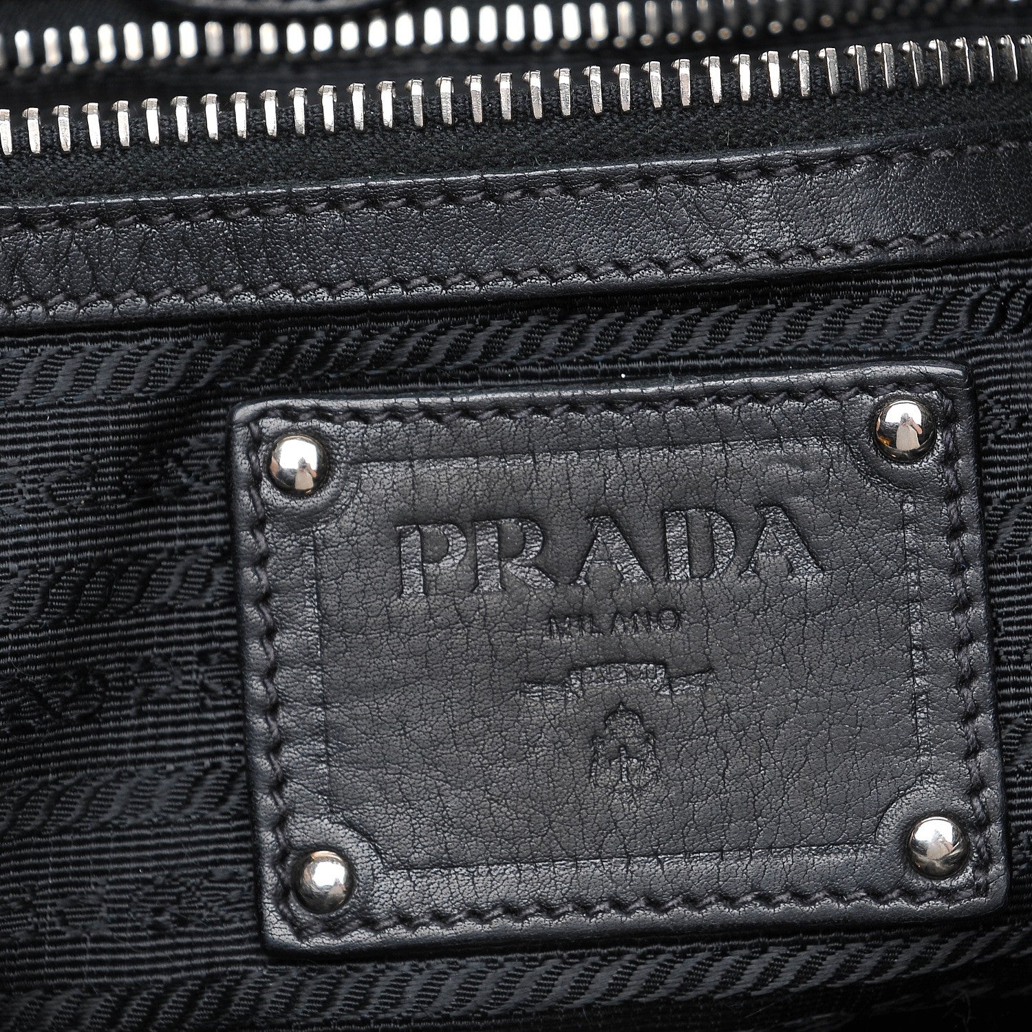 Prada Soft Calf Pleated Hobo Nero Black 9 of 13