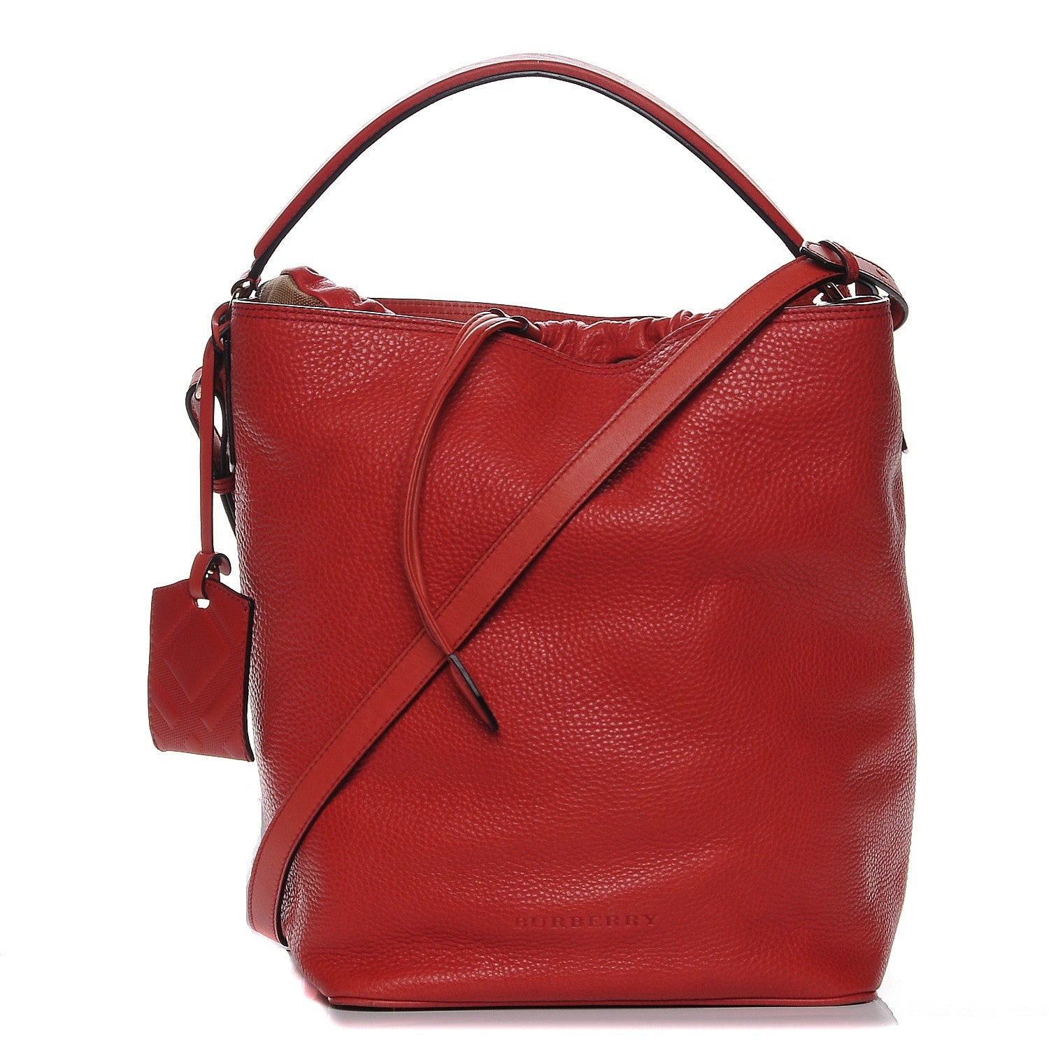 Burberry Grainy Calfskin Medium Susanna Hobo Red 1 of 8
